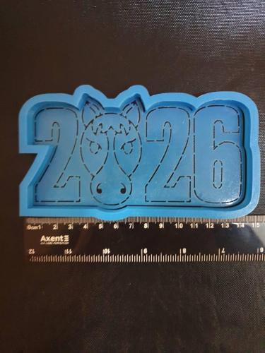 Вирубка пластикова з трафаретом Новий рік 2026